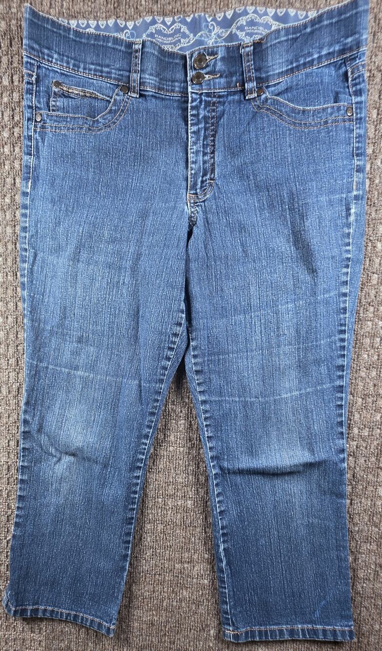 Bandolino Women's Capri Blue Jeans Loose Fit Size 10